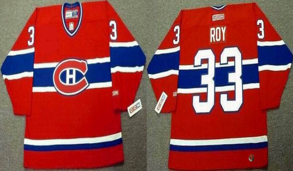 2019 Men Montreal Canadiens #33 Roy Red CCM NHL jerseys